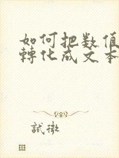 如何把数值格式转化成文本格式
