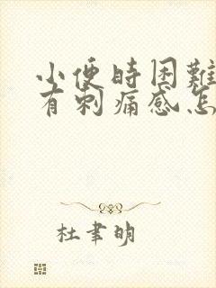 小便时困难尿痛有刺痛感怎么回事