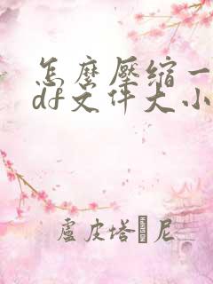 怎么压缩一个pdf文件大小