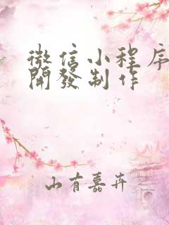 微信小程序定制开发制作
