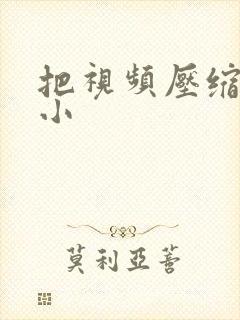 把视频压缩到最小