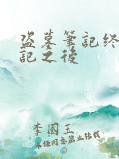 盗墓笔记终极笔记之后