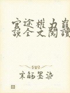 官途权力巅峰小说全文阅读