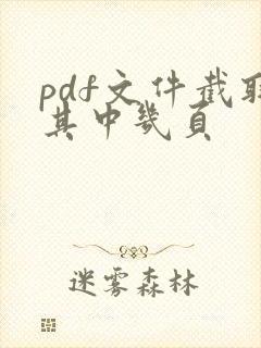 pdf文件截取其中几页