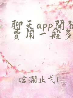 聊天app开发费用一般多少钱