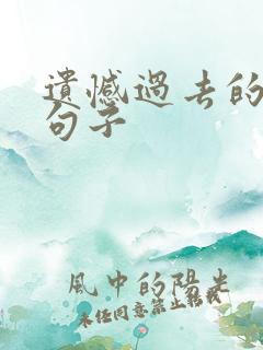遗憾过去的经典句子