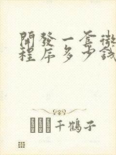 开发一套微信小程序多少钱合适