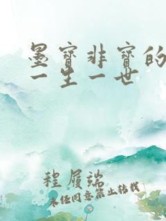 墨宝非宝的小说一生一世