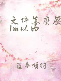 文件怎么压缩到1m以内