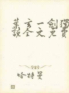叶玄一剑独尊小说全文免费阅读