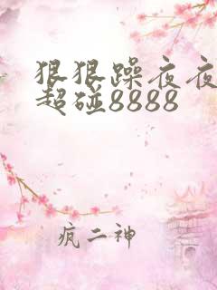 狠狠躁夜夜躁人超碰8888