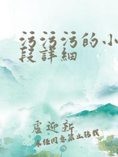 污污污的小说片段详细