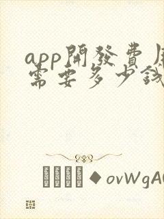 app开发费用需要多少钱