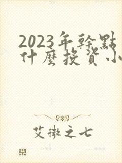 2023年干点什么投资小的生意好