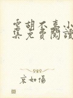 云胡不喜小说全集免费阅读