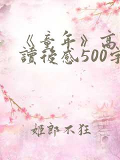 《童年》高尔基读后感500字左右