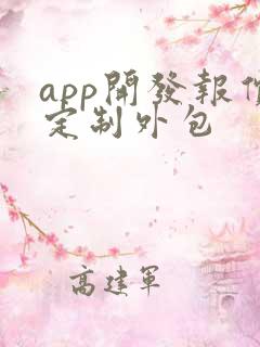 app开发报价定制外包