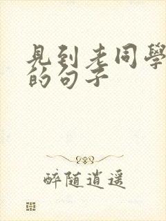 见到老同学感慨的句子
