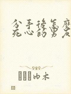 分手后怎么挽回死心的男友