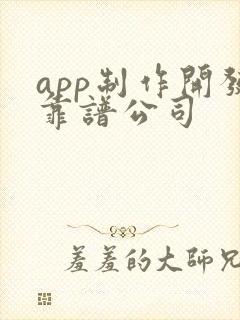 app制作开发靠谱公司