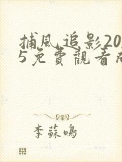 捕风追影2025免费观看成龙