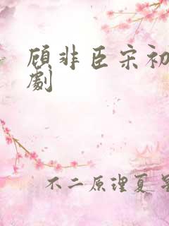 顾非臣宋初念短剧