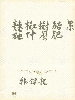 辣椒树结果期间施什么肥