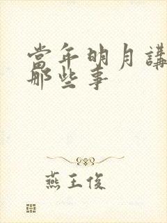 当年明月讲明朝那些事