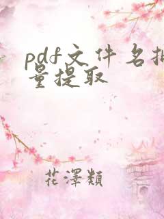 pdf文件名批量提取