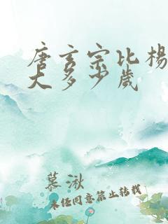 唐玄宗比杨玉环大多少岁