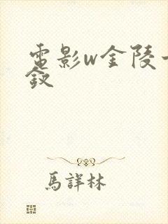 电影w金陵十二钗
