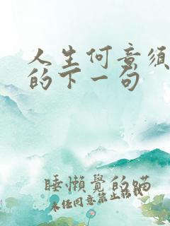 人生何意须尽欢的下一句