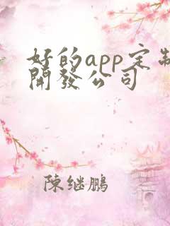 好的app定制开发公司