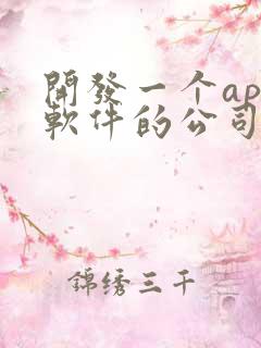 开发一个app软件的公司