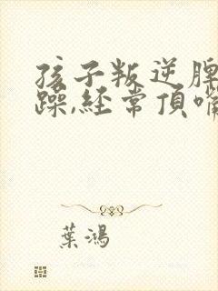 孩子叛逆脾气暴躁,经常顶嘴