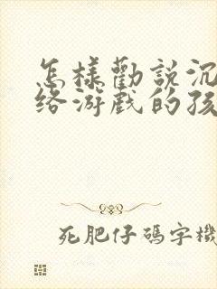 怎样劝说沉迷网络游戏的孩子