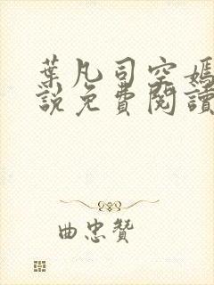叶凡司空嫣然小说免费阅读无弹窗