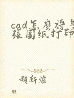 cad怎么将多张图纸打印到同一个pdf