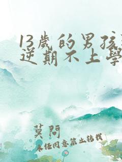 13岁的男孩叛逆期不上学怎么办