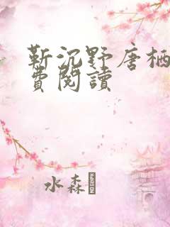 靳沉野唐栖雾免费阅读