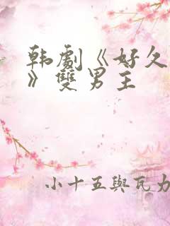 韩剧《好久不见》双男主