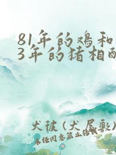 81年的鸡和83年的猪相配吗