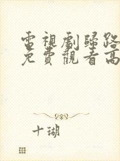 电视剧归路全集免费观看高清版