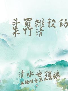 斗罗杂役的崛起朱竹清