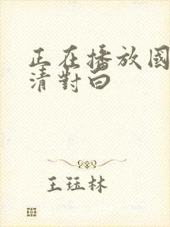 正在播放国产高清对白