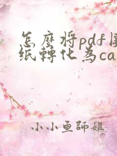怎么将pdf图纸转化为cad