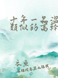 十年一品温如言类似的高干文