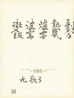 微波炉热剩菜剩饭需要几分钟