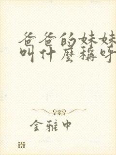 爸爸的妹妹丈夫叫什么称呼