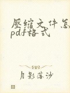压缩文件怎么转pdf格式